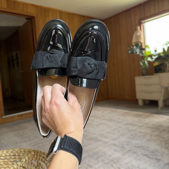 Browns Couture Chunky Block Heeled Bow Loafers 38.5 Made In Italy 8.5 Black main image 12
